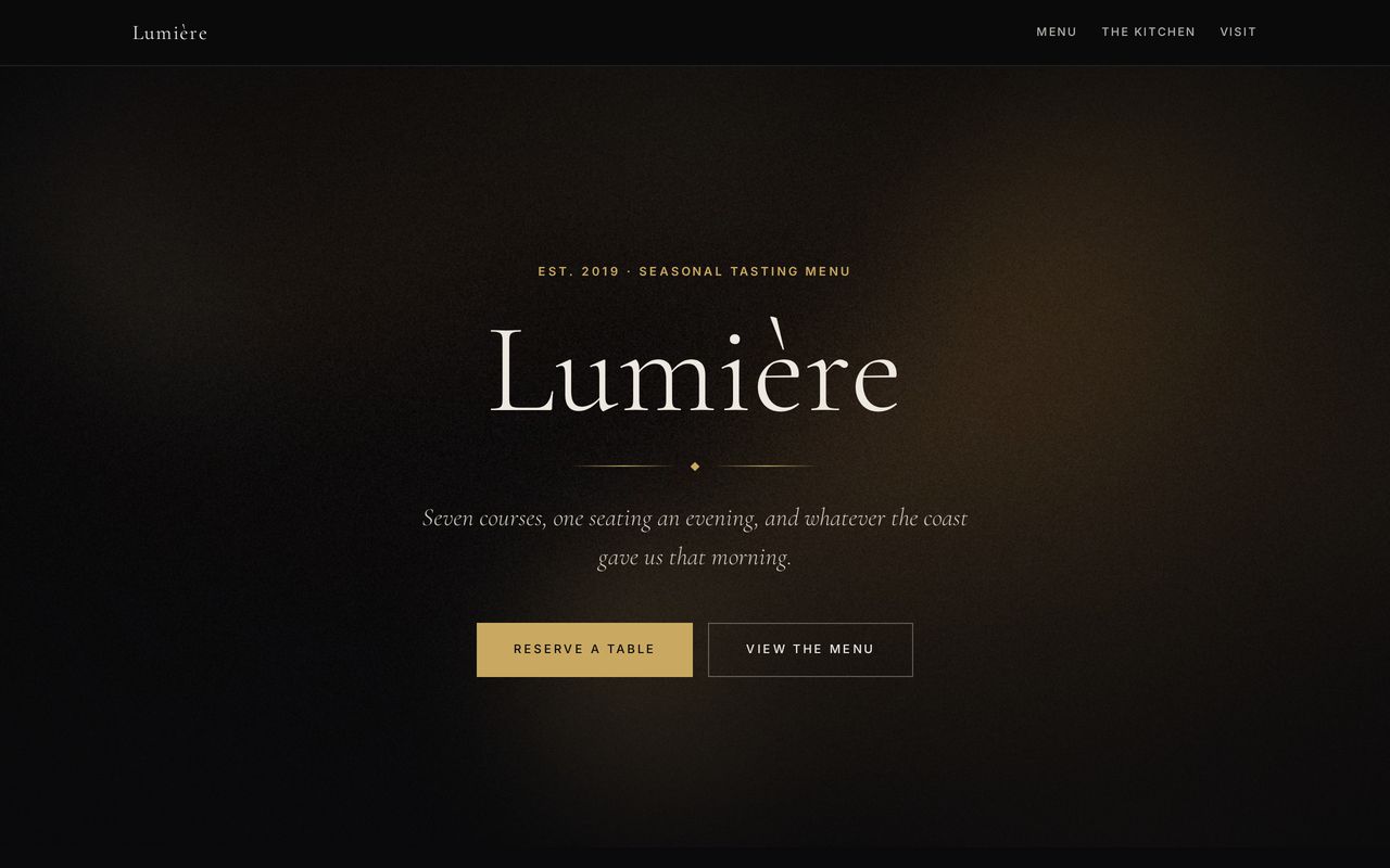 Fine Dining direction preview